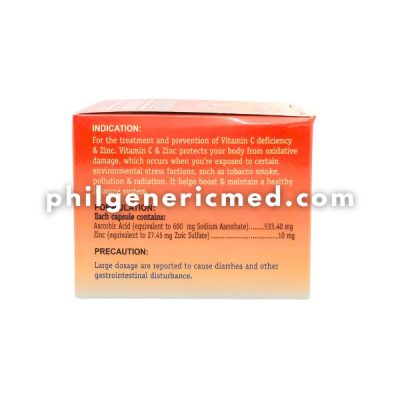 Sodium Ascorbate + Zinc 600mg/10mg Capsule (PROTEC-ZINC) - Image 3