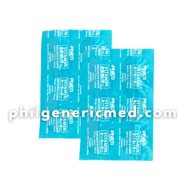 Vitamin B1+B6+B12 AMCOVIT-B FORTE 300mg/100mg/100mcg Capsule 100's - Image 2