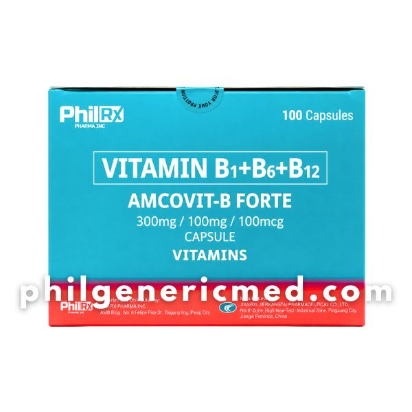 Vitamin B1+B6+B12 AMCOVIT-B FORTE 300mg/100mg/100mcg Capsule 100's
