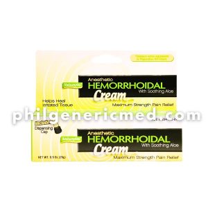 NATUREPLEX Anesthetic Hemorrhoidal Cream with Soothing Aloe 0.9 Oz. (25g)