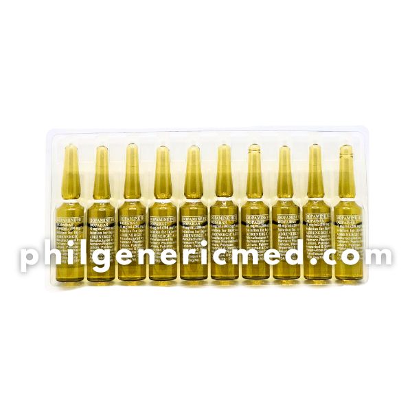 Dopamine Hydrochloride DOPABAS 40mg/ml (200mg / 5ml ) Ampoules 5ml x 10's - Image 2