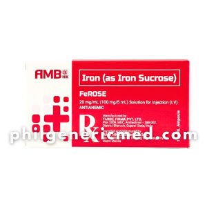 Iron Sucrose FEROSE 20mg/mL (100mg/5mL) Vial 1's