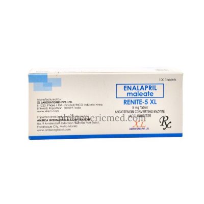 Enalapril Maleate 5mg - 1 Box x 100 Tabs