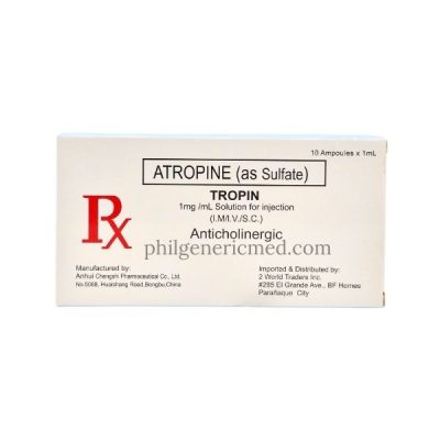 ATROPINE 1mg/ml Solution for Injection 10's