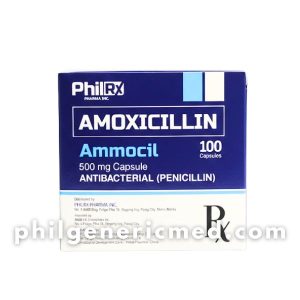 Amoxicillin AMMOCIL (as Trihydrate) 500mg Capsule 100's