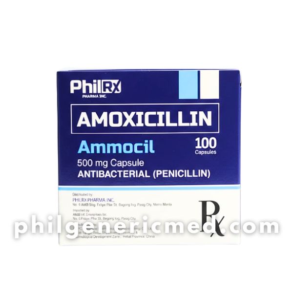 Amoxicillin AMMOCIL (as Trihydrate) 500mg Capsule 100's
