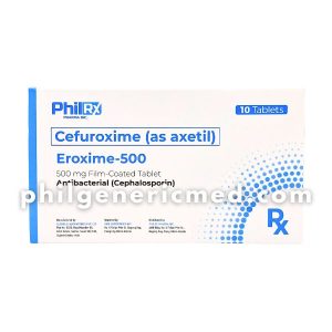 Cefuroxime (as axetil) EROXIME-500 500mg Tablet 10's