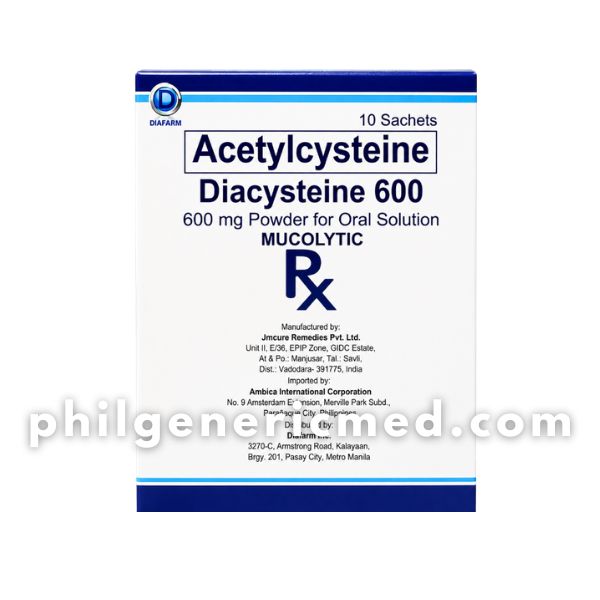 Acetylcysteine DIACYSTEINE 600 600mg Powder 10's