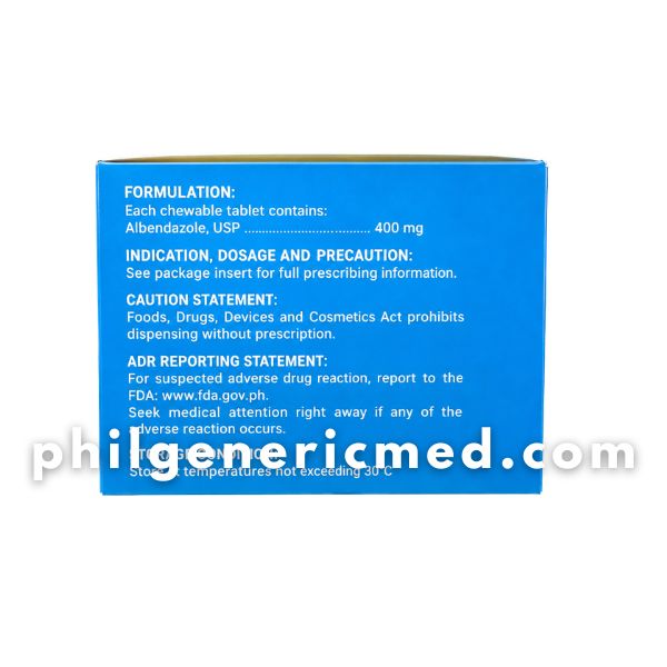Albendazole AMZOL 400mg Chewable Tablet 100's - Image 3
