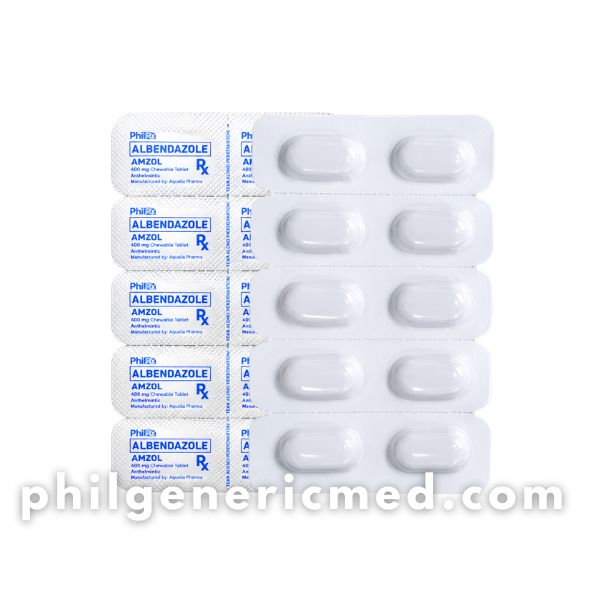 Albendazole AMZOL 400mg Chewable Tablet 100's - Image 2
