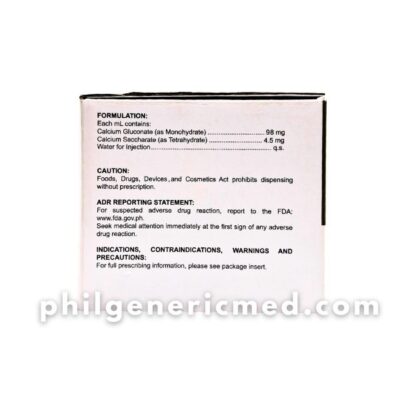 CALCIUM GLUCONATE 100mg/mL Sol for Injection (IV) (PHILRX) 50's - Image 4