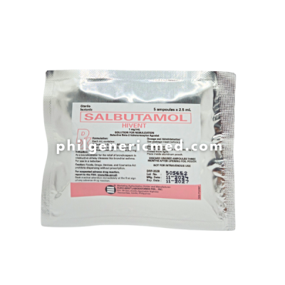 Salbutamol HIVENT 1mg/ml Ampoule 2.5ml (Euro-Med) 30's - Image 2