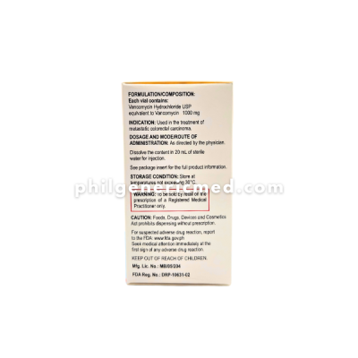 Vancomycin AFREE-VANCO 1000 1g Vial 1's - Image 3