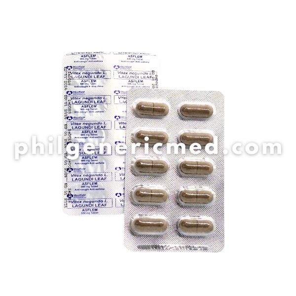 Vitex Negundo L. Lagundi Leaf ASFLEM 600mg Tablet 100's - Image 4
