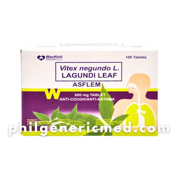 Vitex Negundo L. Lagundi Leaf ASFLEM 600mg Tablet 100's