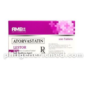 Atorvastatin LESTOR 40mg Film-Coated Tablet 100's