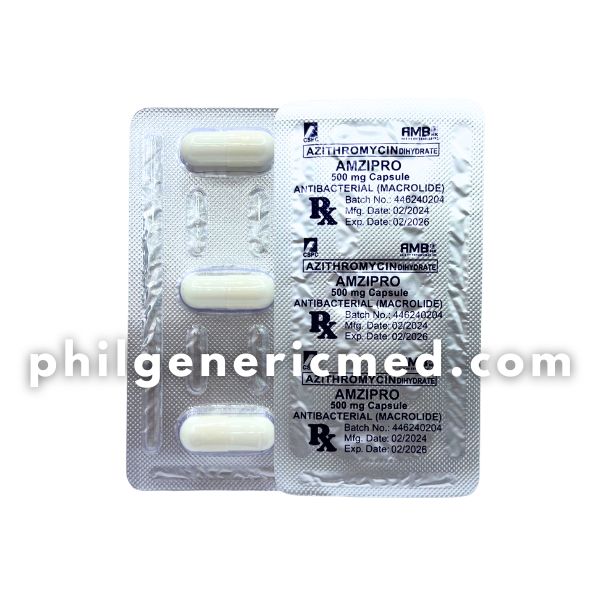 Azithromycin Dihydrate AMZIPRO 500mg Capsule 3's - Image 2