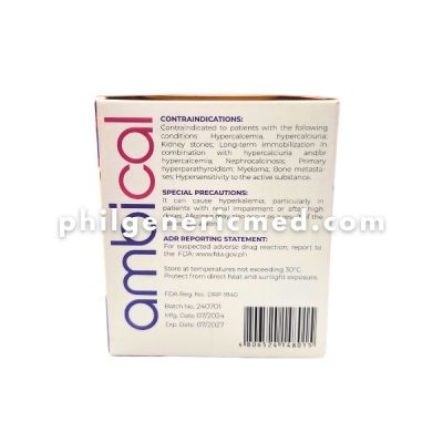 Calcium AMBICAL 500mg Tablet Mineral 100's - Image 2