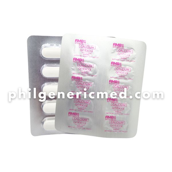 Calcium AMBICAL 500mg Tablet Mineral 100's - Image 2