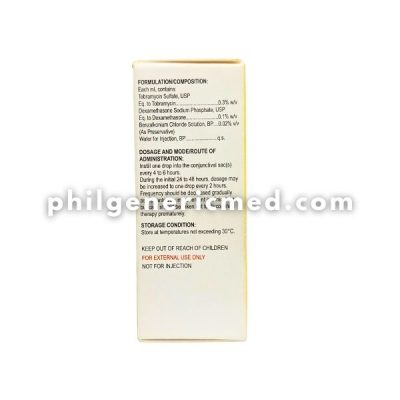 Tobramycin + Dexamethasone COMBIDAR 3mg/1mg Eye Drops 5mL - Image 2