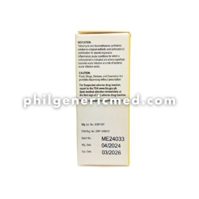 Tobramycin + Dexamethasone COMBIDAR 3mg/1mg Eye Drops 5mL - Image 3