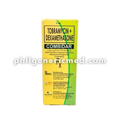 Tobramycin + Dexamethasone COMBIDAR 3mg/1mg Eye Drops 5mL