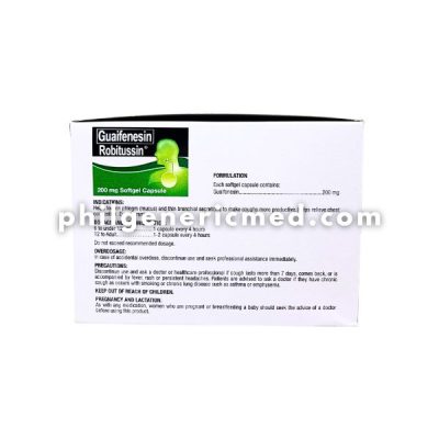 Guaifenesin ROBITUSSIN Expectorant 200mg Softgel Capsule 100's - Image 4