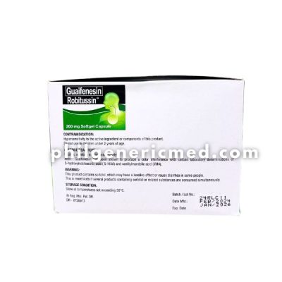 Guaifenesin ROBITUSSIN Expectorant 200mg Softgel Capsule 100's - Image 5