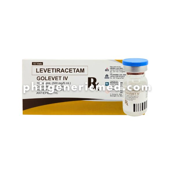 Levetiracetam GOLEVET IV 100mg/mL (500mg/5mL) Vials 10's - Image 4