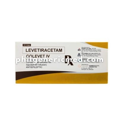 Levetiracetam GOLEVET IV 100mg/mL (500mg/5mL) Concentrated Solution for Injection (IV Infusion) ANTIEPILEPTIC 10 Vials - Image 3