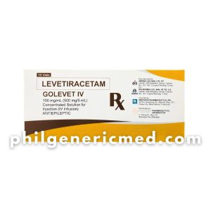 Levetiracetam GOLEVET IV 100mg/mL (500mg/5mL) Vials 10's