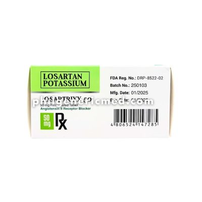 Losartan Potassium 50mg Film-Coated LOSARTRIXX 50 Tablets 100's - Image 4