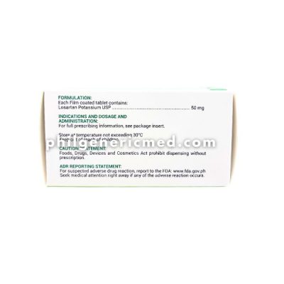 Losartan Potassium 50mg Film-Coated LOSARTRIXX 50 Tablets 100's - Image 3