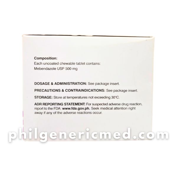 Mebendazole KHRIZVER 500mg Chewable Tablet (Orange Flavor) Tablet 100's - Image 4