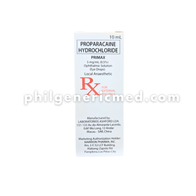 Proparacaine Hydrochloride PRIMAX 5mg/mL (0.5%) Ophthalmic Solution Eye Drops 10mL 1's - Image 3