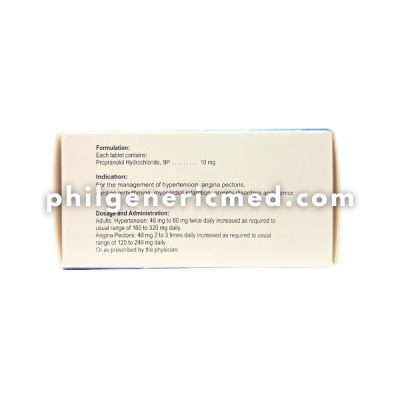Propranolol Hydrochloride ORANOL 10mg Tablet 100's - Image 4