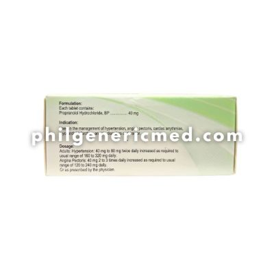 Propranolol Hydrochloride ORANOL 40mg Tablet 100's - Image 2