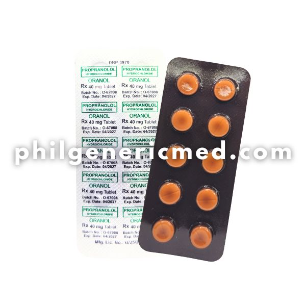 Propranolol Hydrochloride ORANOL 40mg Tablet 100's - Image 2