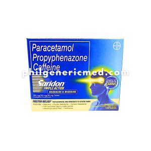 Paracetamol Propyphenazone Caffeine SARIDON 250mg_150mg_50mg Tablet