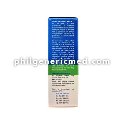Salbutamol SALBUMIN 100mcg/dose 1 Aluminum Canister - Image 2