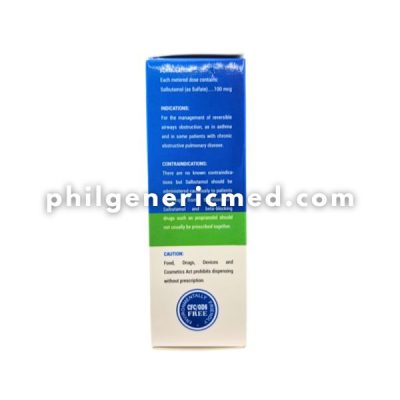 Salbutamol SALBUMIN 100mcg/dose 1 Aluminum Canister - Image 3