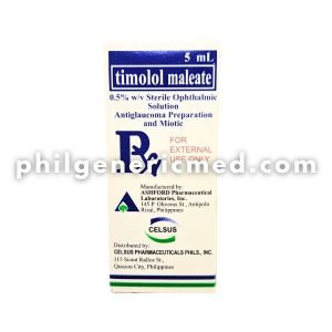 Timolol Maleate CELSUS 0.5% w/v Sterile Ophthalmic Eye Drops 5mL