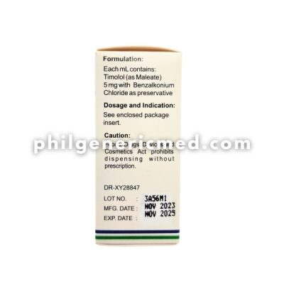 Timolol Maleate CELSUS 0.5% w/v Sterile Ophthalmic Eye Drops 5mL - Image 2
