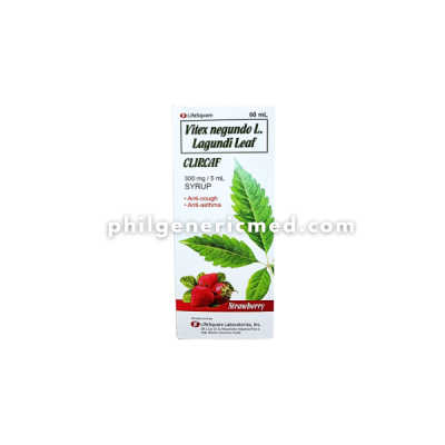 Vitex Negundo L. Lagundi Leaf CLIRCAF 60ml Syrup 300mg / 5mL - Image 2