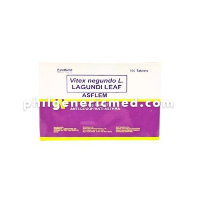 Vitex Negundo L. Lagundi Leaf ASFLEM 600mg Tablet Anti-Cough/Anti-Asthma 100's - Image 2