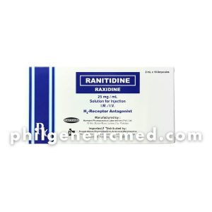 Ranitidine RAXIDINE 25mg/mL IV Ampoules 2ml x 10's