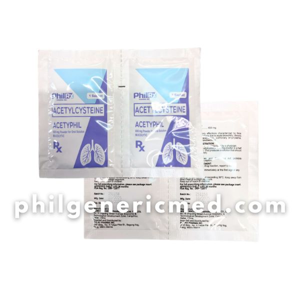 Acetylcysteine ACETYPHIL 600mg Powder for Oral Solution 10 Sachets - Image 2