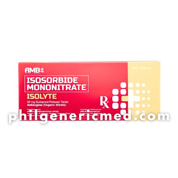 Isosorbide Mononitrate ISOLYTE 30mg Tablet 100's