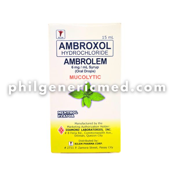Ambroxol Hydrochloride AMBROLEM 6mg/mL Syrup (Oral Drops) 15mL