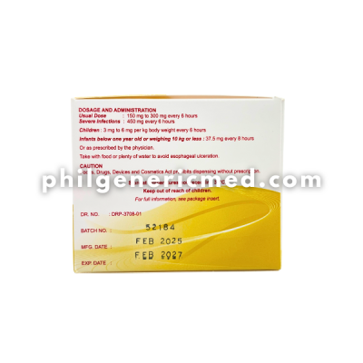 Clindamycin Hydrochloride CLINDAGOLD 300mg Capsule 100's - Image 3